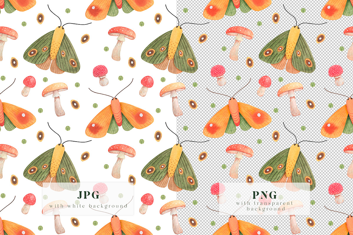 Butterfly seamless patterns, a Pattern Graphic by viktoriiavk (Photo 6 of 7)