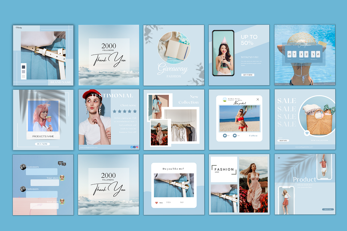Stylish social media pack, a Social Media Template by Meoww_Design (Photo 4 of 6)