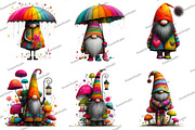 Watercolor Whimsical Gnome Clipart, an Illustration by DreamArtGraphic (Thumbnail 5 of 5)