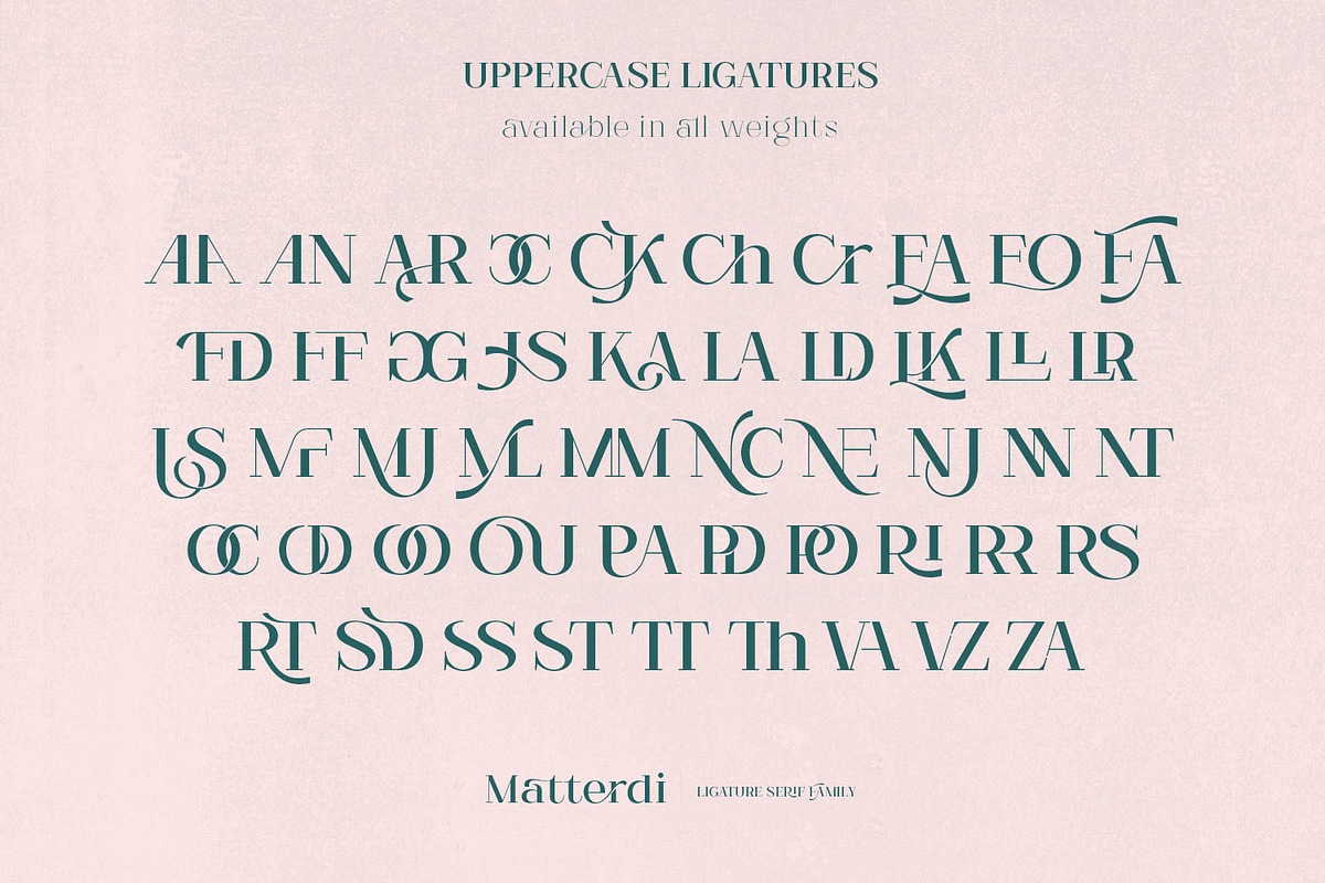 Matterdi | Hi-fashion ligature font preview 8