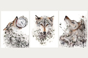 Forest Wolf. Watercolor Wall Art, an Animal Illustration by Lumitar (Thumbnail 2 of 8)