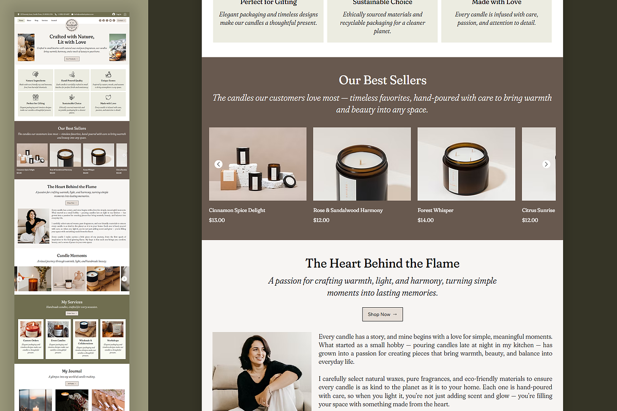 Handmade Webshop Wix Studio Website preview 4