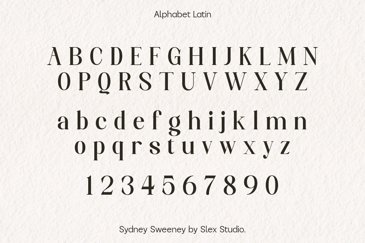 Sydney Sweeney, a Serif Font by Slex Studio (Photo 5 of 12)