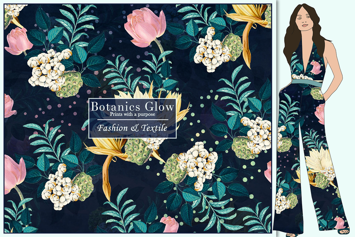 Botanic Glow Pattern & Motifs, a Pattern Graphic by GND ART STUDIO (Photo 6 of 8)