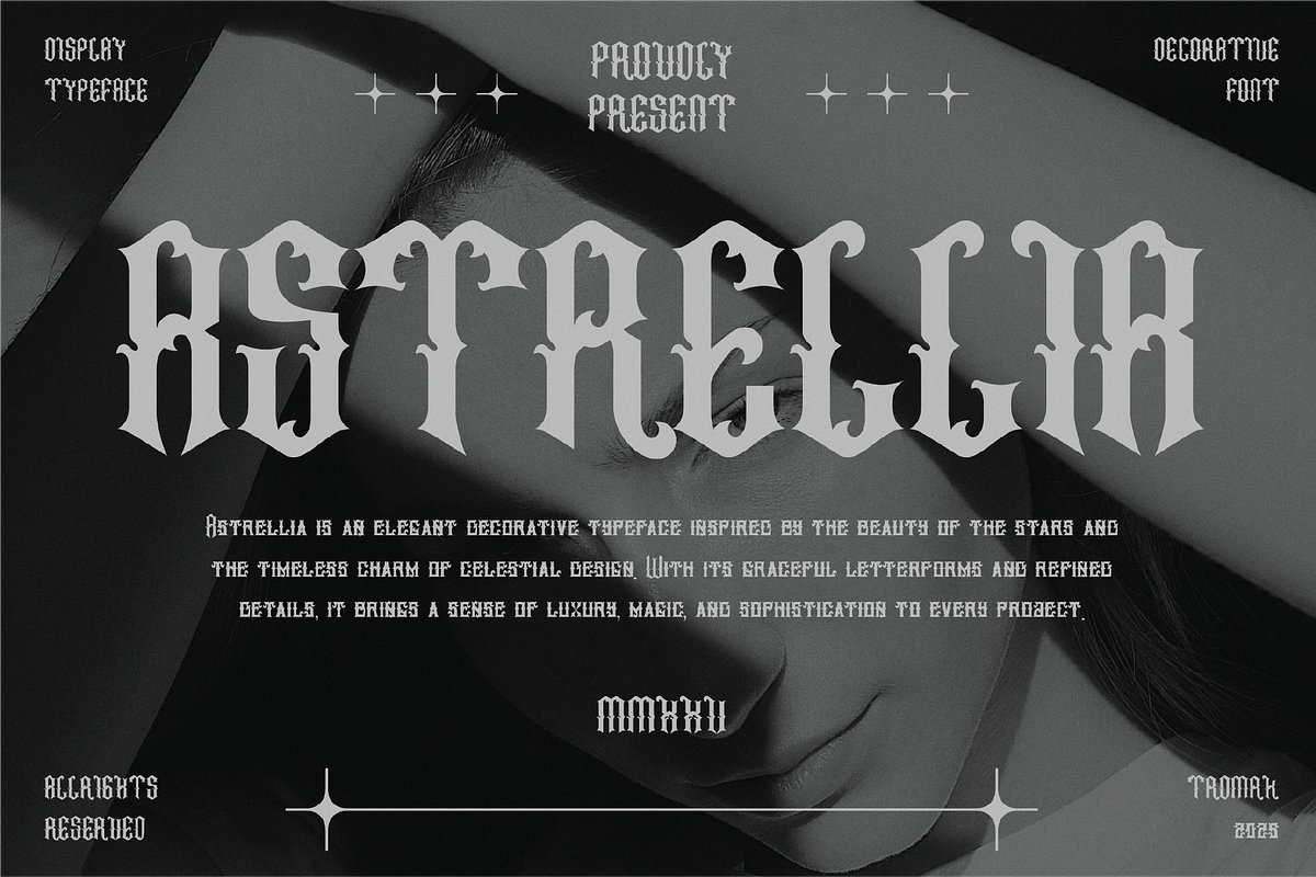 Astrellia - A Decorative Font, a Blackletter Font by Hanstype.com (Photo 1 of 10)