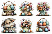 Easter Gift Basket Clipart, an Illustration by Libby Wishes (Thumbnail 5 of 9)