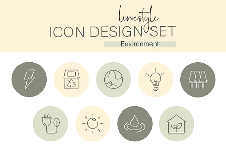Icon Design Set Environment, an Outline Icon by pepulousdsg