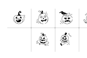 Animated Pumpkin Doodle Icons, a Duotone Icon by Vectors Market (Thumbnail 8 of 9)