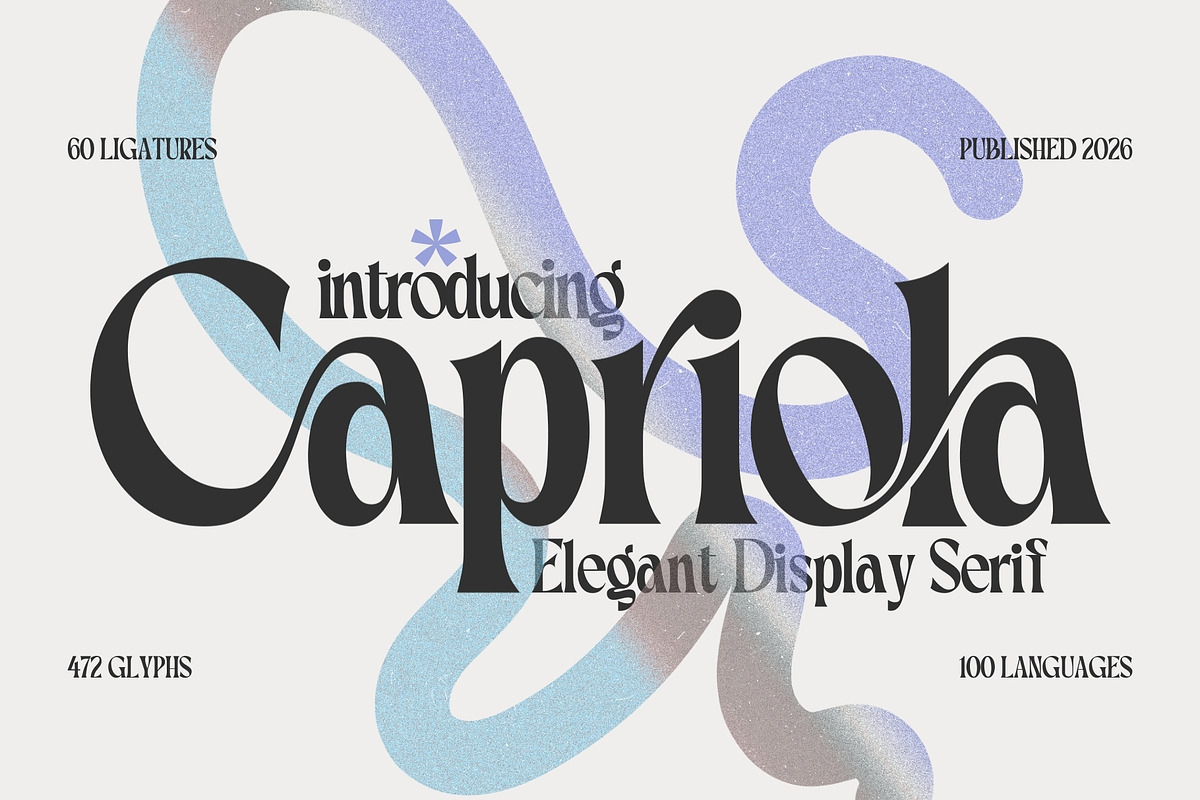 Capriola - Sophisticated Typeface, a Serif Font by HipFonts (Photo 1 of 15)