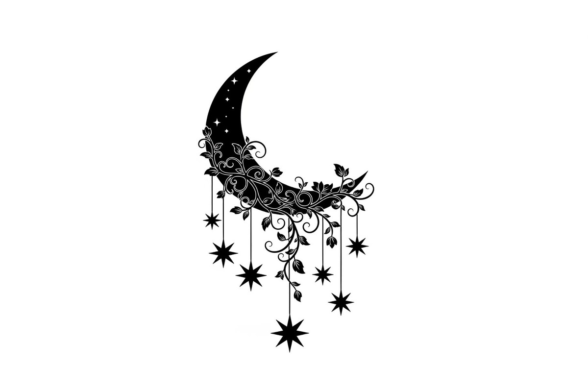 Moon Hanging Silhouette Bundle, an Illustration by Gaye Art (Photo 27 of 31)