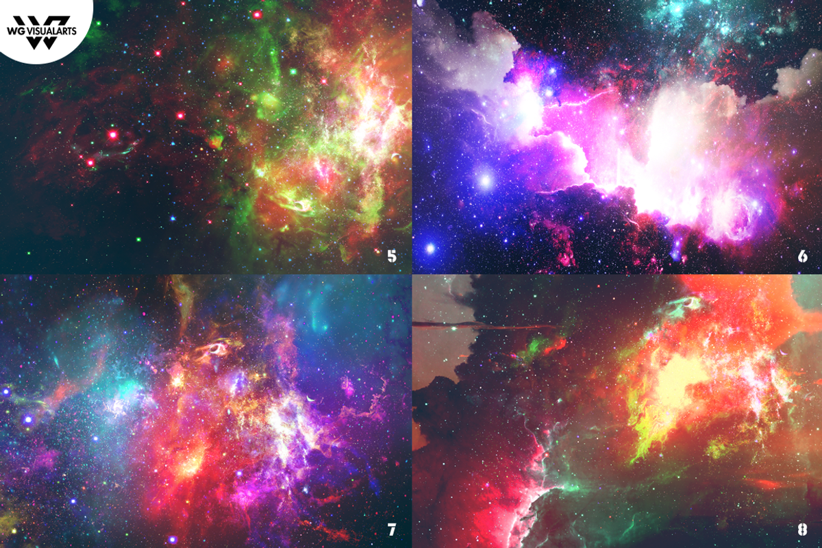 12 SPACE GALAXY Textures + BONUS, a Texture Graphic by WG DESIGN (Photo 3 of 11)