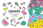 Summer collection. Set of summer ico, a Pattern Graphic by Olena Halahan (Thumbnail 1 of 6)
