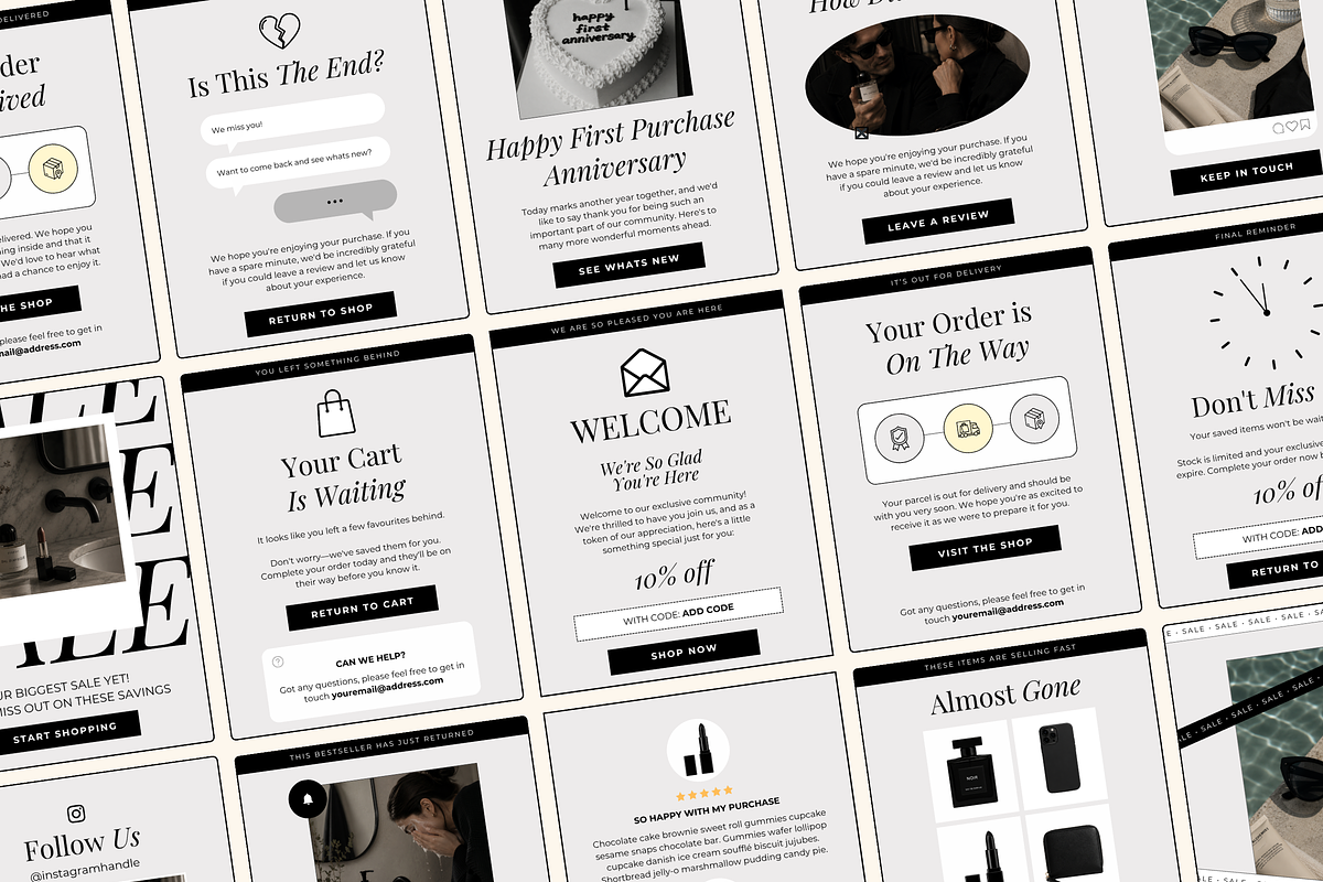 Canva Email Automation Templates, an Email Template by The Pixel Palace (Photo 1 of 10)