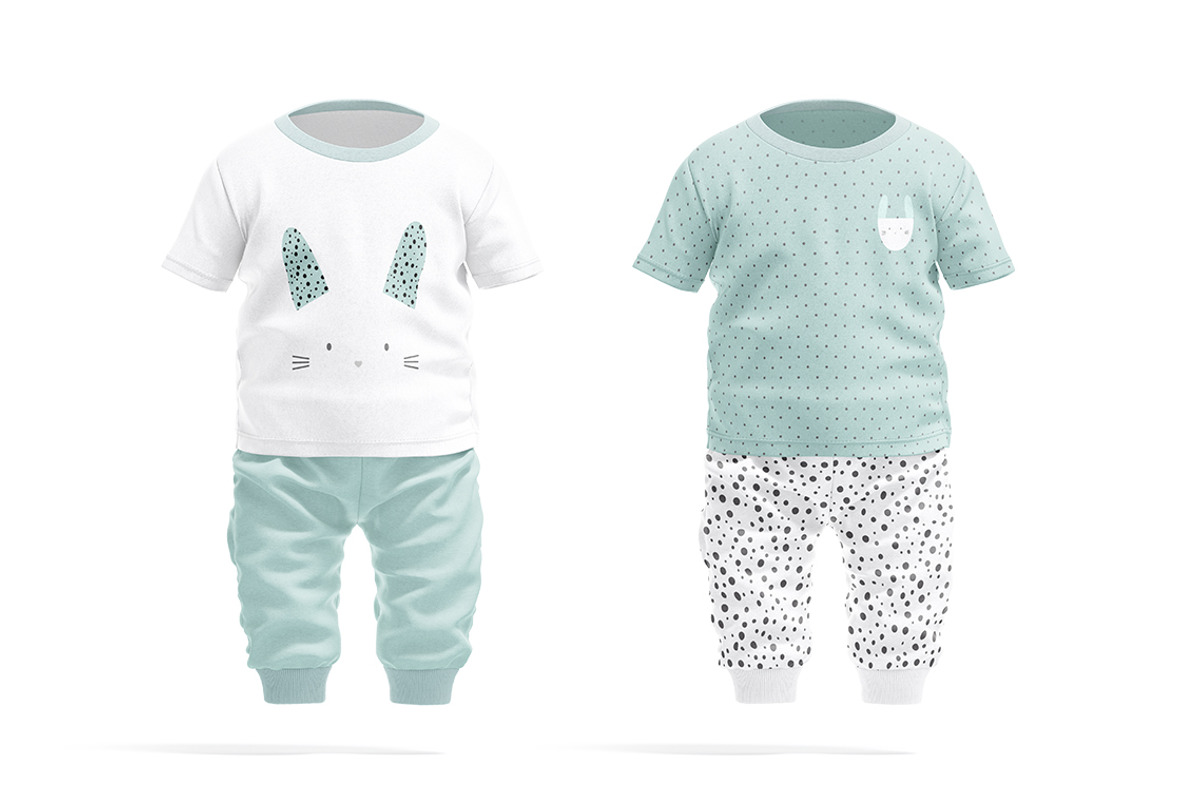Baby Pajamas Mockups, an Apparel Mockup by rebrandy (Photo 4 of 10)