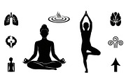 Yoga Meditation Silhouette Vector Bu, an Illustration by Artivon (Thumbnail 3 of 40)