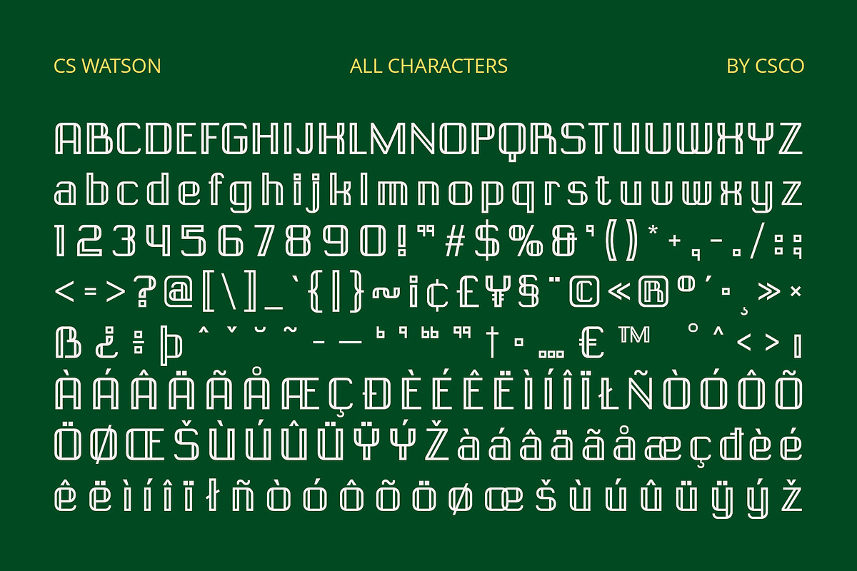 CS Watson – Art Deco Font, a Sans Serif Font by Craft Supply Co. (Photo 8 of 8)