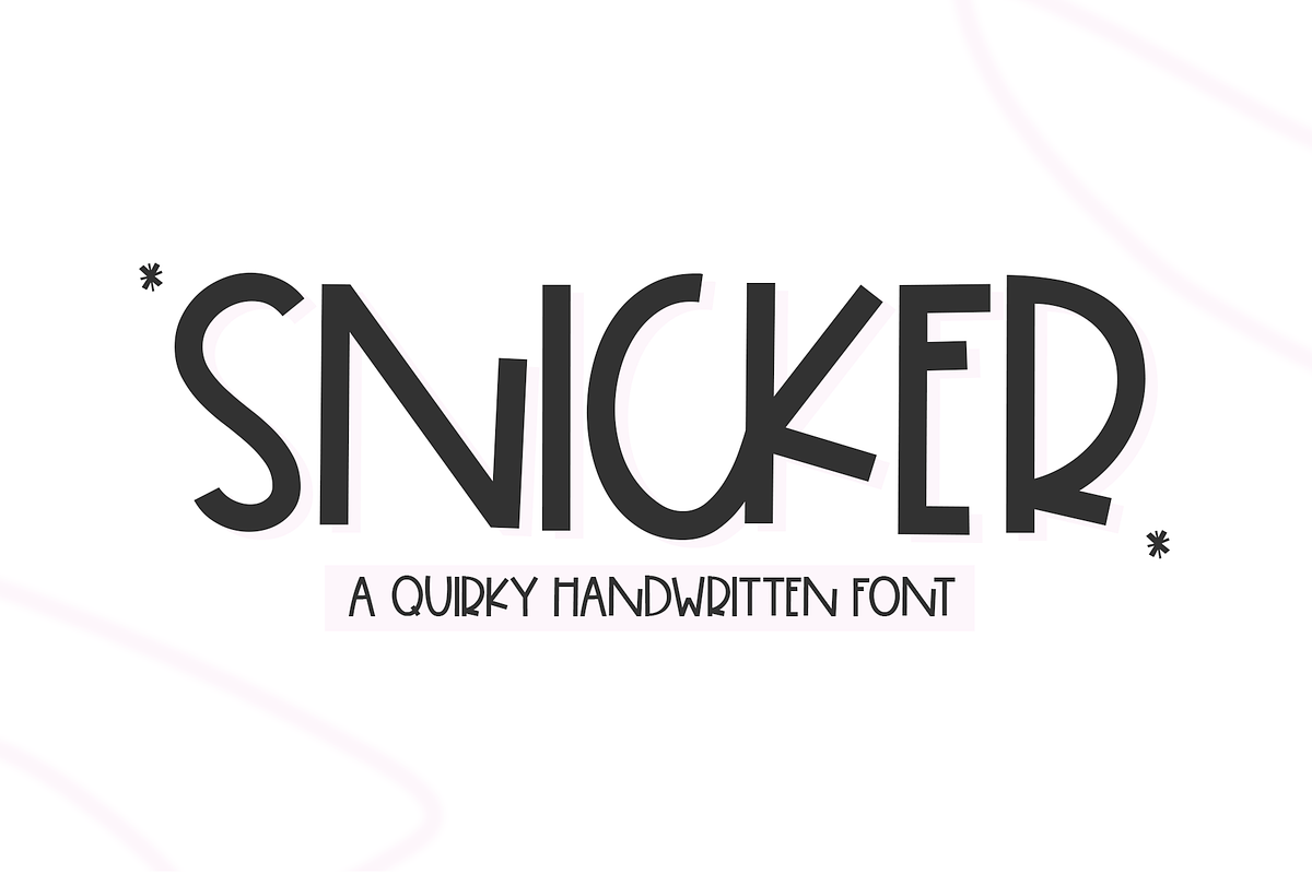 Snicker - A Bold Handwritten Font