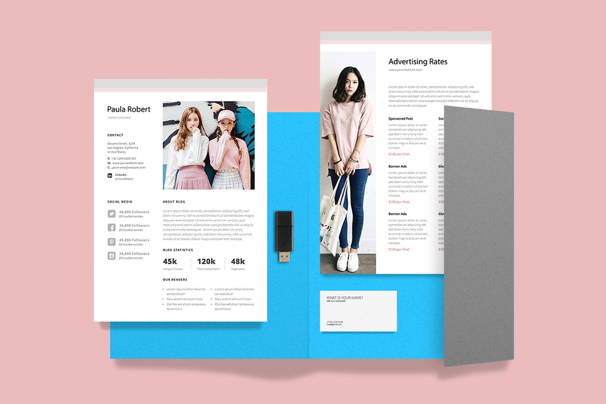 Media Kit Template for Blogger, a Social Media Template by ariodsgn (Photo 3 of 4)