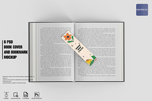 Book Cover Bookmark Mockup