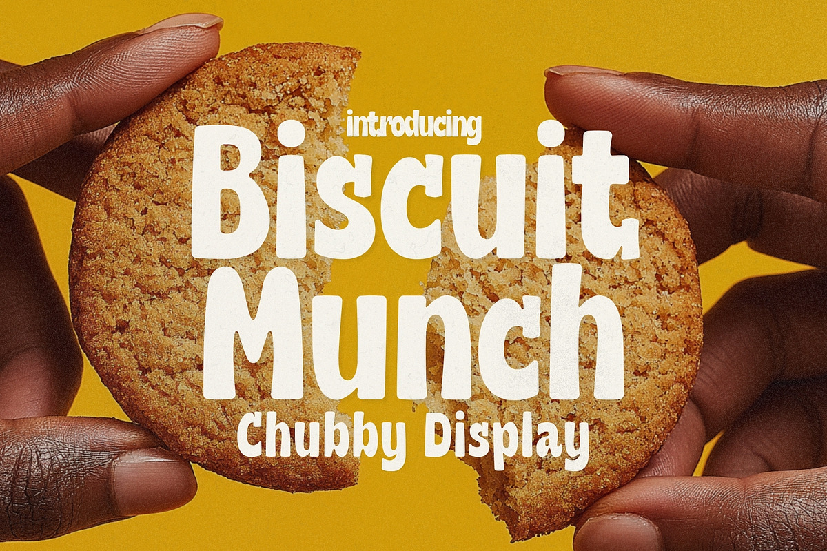 Biscuit Munch - Cute Chubby Display, a Serif Font by HipFonts (Photo 1 of 11)