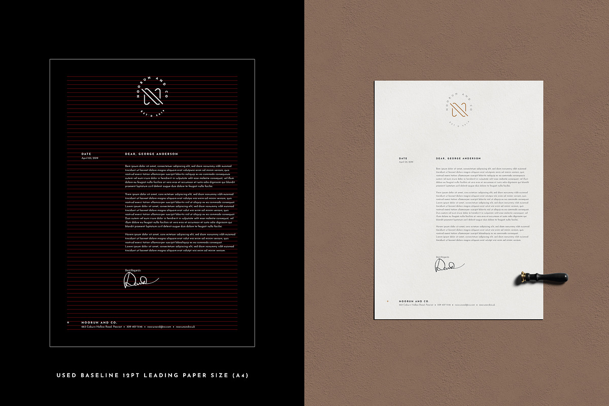 Noorun and Co. Brand Identity, a Stationery Template by AyshaCanvas (Photo 4 of 7)
