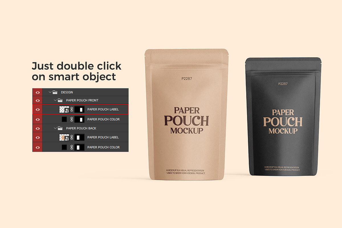 Kraft Paper Stand-Up Pouch Mockup, a Packaging Mockup by Ram Studio LLC (Photo 7 of 14)
