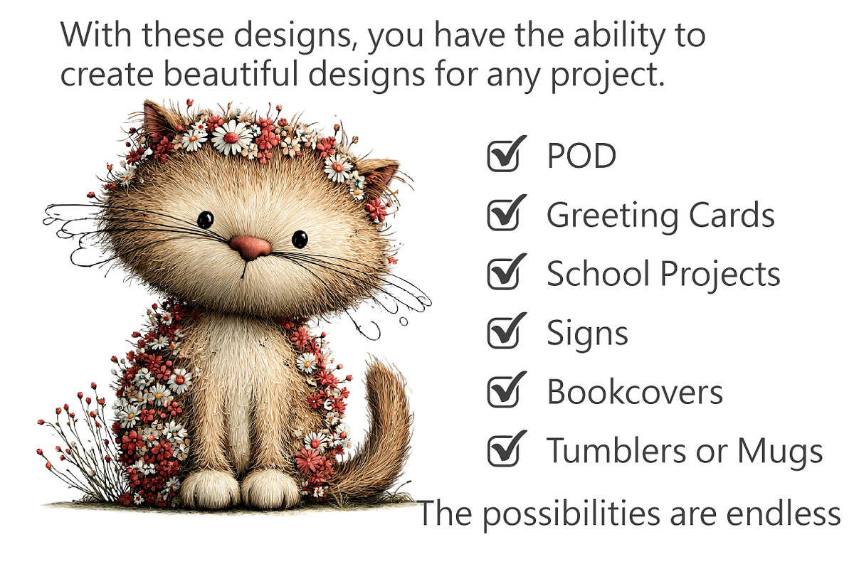 Whimsical Easter Cat Clipart, an Illustration by Pixels.Craft (Photo 3 of 5)