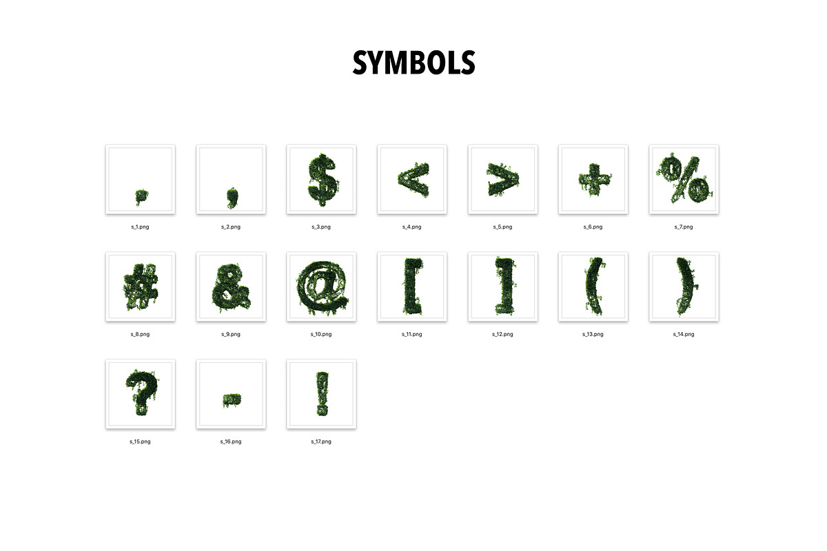 PSD Ivy Leaves 3D Letters, an Object Graphic by GK Creative (Photo 9 of 9)