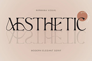 Aesthetic - Modern Display Serif, a Serif Font by Nirmana Visual (Thumbnail 1 of 7)