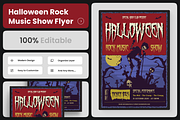 Halloween Rock Music Show Flyer, a Flyer Template by Annora Studio (Thumbnail 1 of 5)