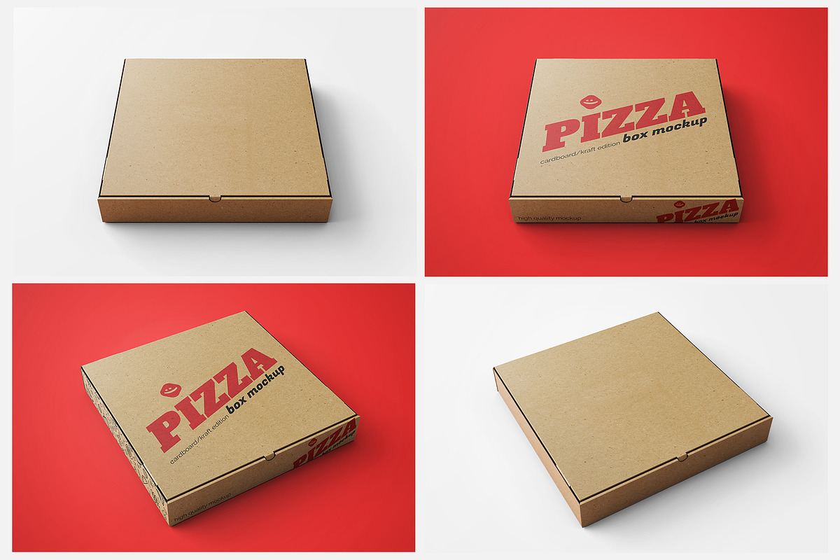 Cardboard Pizza Box Mockup Pack, a Mockup by Remnand Studio (Photo 9 of 12)