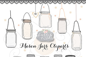 Mason Jar Clipart