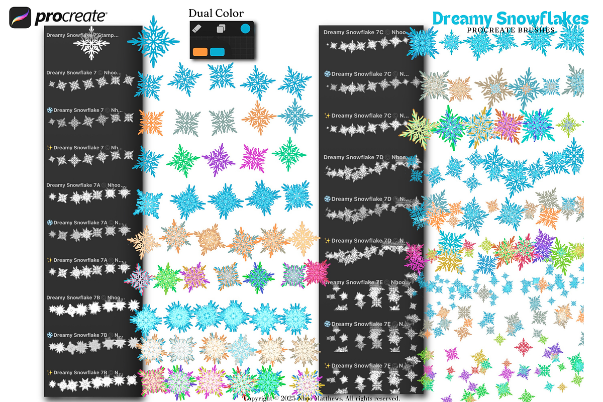 Procreate Dreamy Snowflakes Brushes, a Brush Add-On by Fashion Workshop Bkk (Photo 11 of 21)