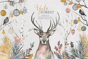 Scandinavian Winter Watercolor Set