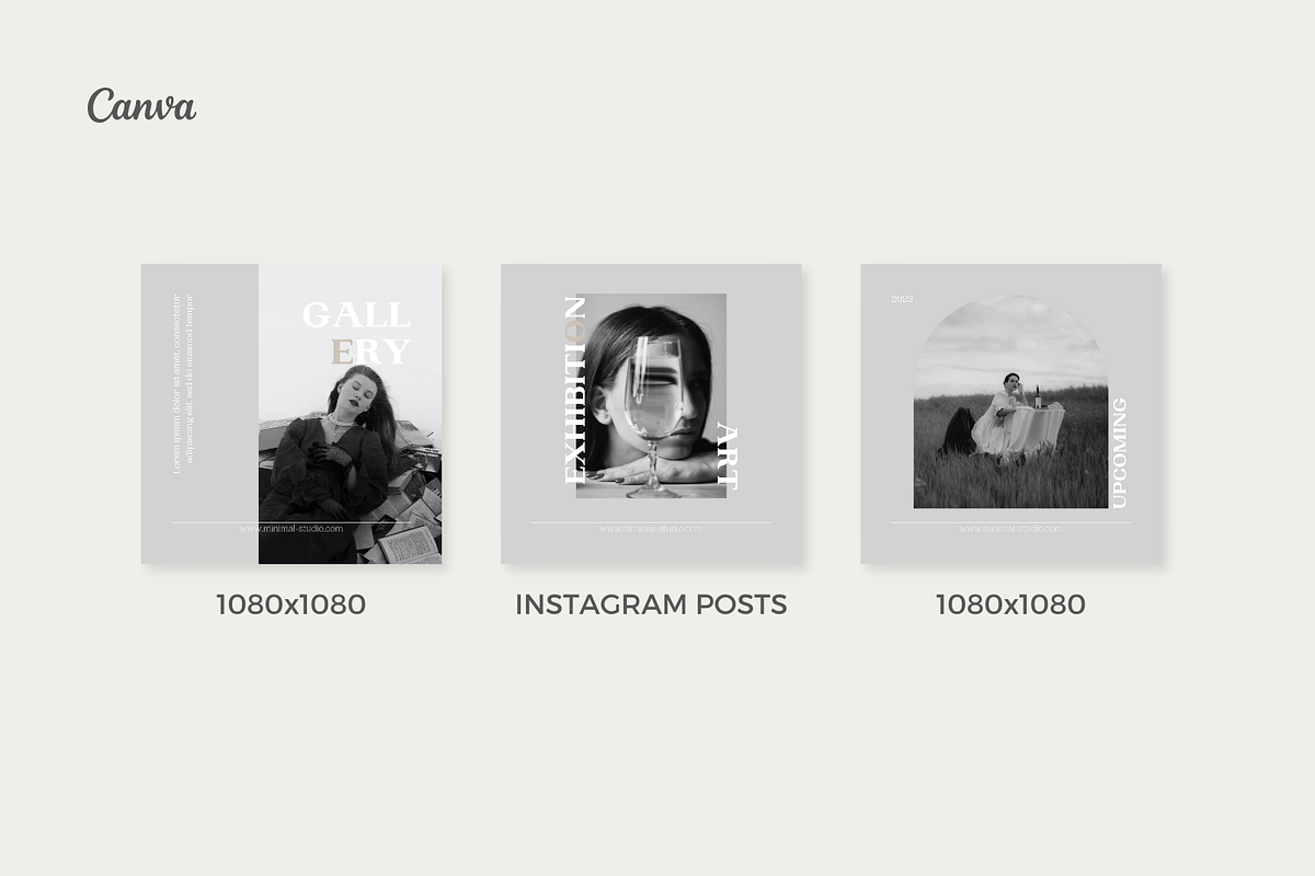 Black White Canva Template, a Social Media Template by Moodwave Studio (Photo 3 of 10)