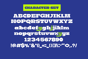 Boldie Slab Font Width