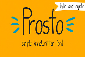 Prosto Latin Cyrillic -simple Font