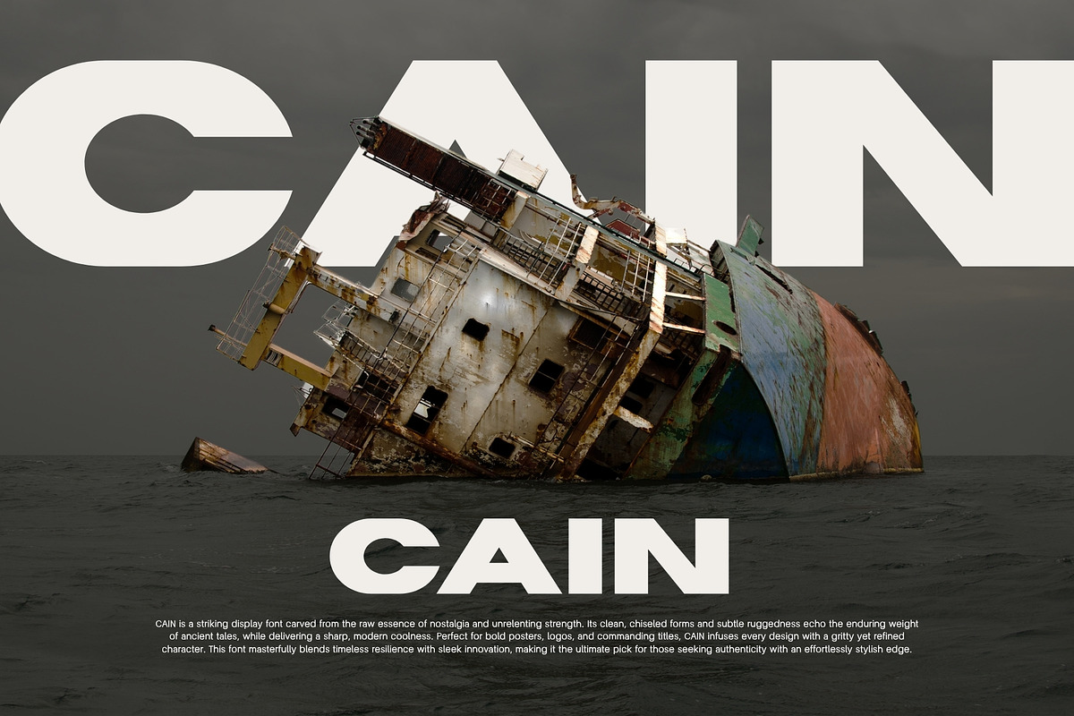 CAIN FONT - MODERNDISPLAY SAN SERIF, a Sans Serif Font by BURSTYPE (Photo 3 of 9)