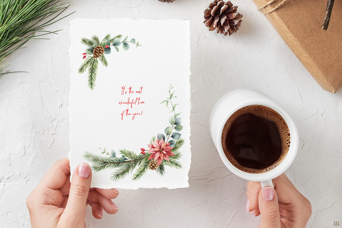 Christmas time 3. Watercolor clipart, an Illustration by Elena Medvedeva (Photo 4 of 10)