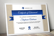 Burlap certificate template (pptx), a Stationery Template by Inkpower (Thumbnail 2 of 6)