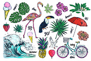 SUMMER set, a Decorative Illustration by Tanya Akhmett (Thumbnail 2 of 2)