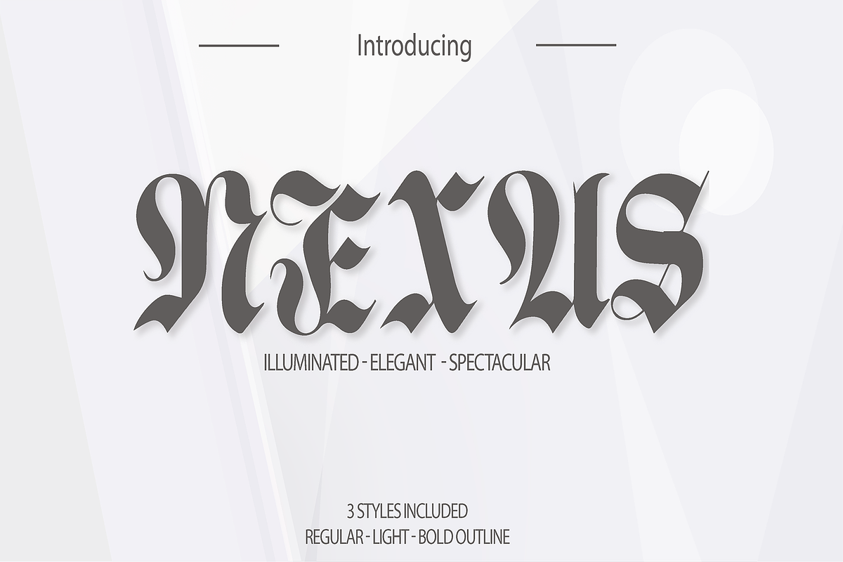 NEXUS, a Blackletter Font by Dz Akali (Photo 1 of 8)