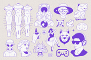 Y2K Illustrations and Elements Set, a Graphic by Vasya Kobelev (Thumbnail 7 of 16)