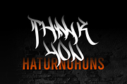 Dragon Brothers - Graffiti Font, a Blackletter Font by figuree studio (Thumbnail 10 of 10)