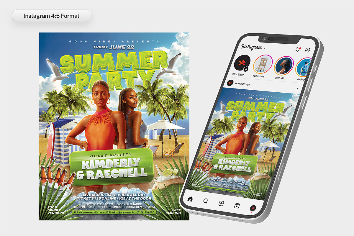 Summer Flyer Template, a Flyer Template by Bornx Design (Photo 5 of 5)