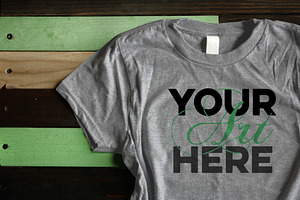 Women's Crew Neck Tee Mock Up