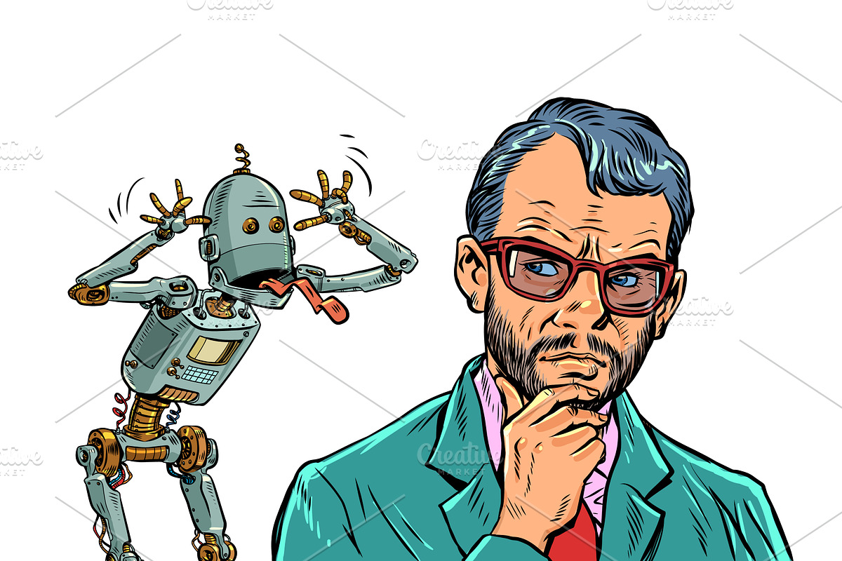 Pop Art Retro Conflict between, an Illustration by studiostoks
