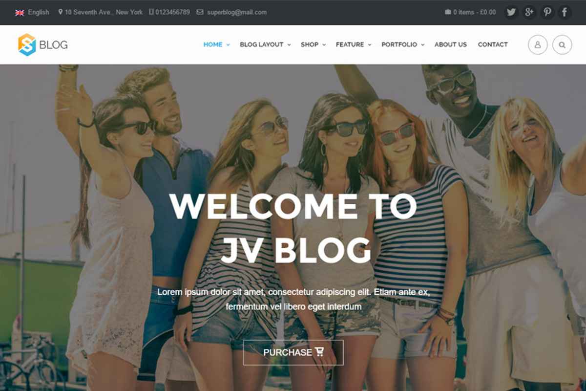 JV Blog Responsive Wordpress Theme, a WordPress Template by osstemplate (Photo 6 of 7)