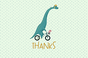 Cute Dinosaurs – Clipart & Patterns, an Animal Illustration by PenguinArtStudio (Thumbnail 11 of 11)