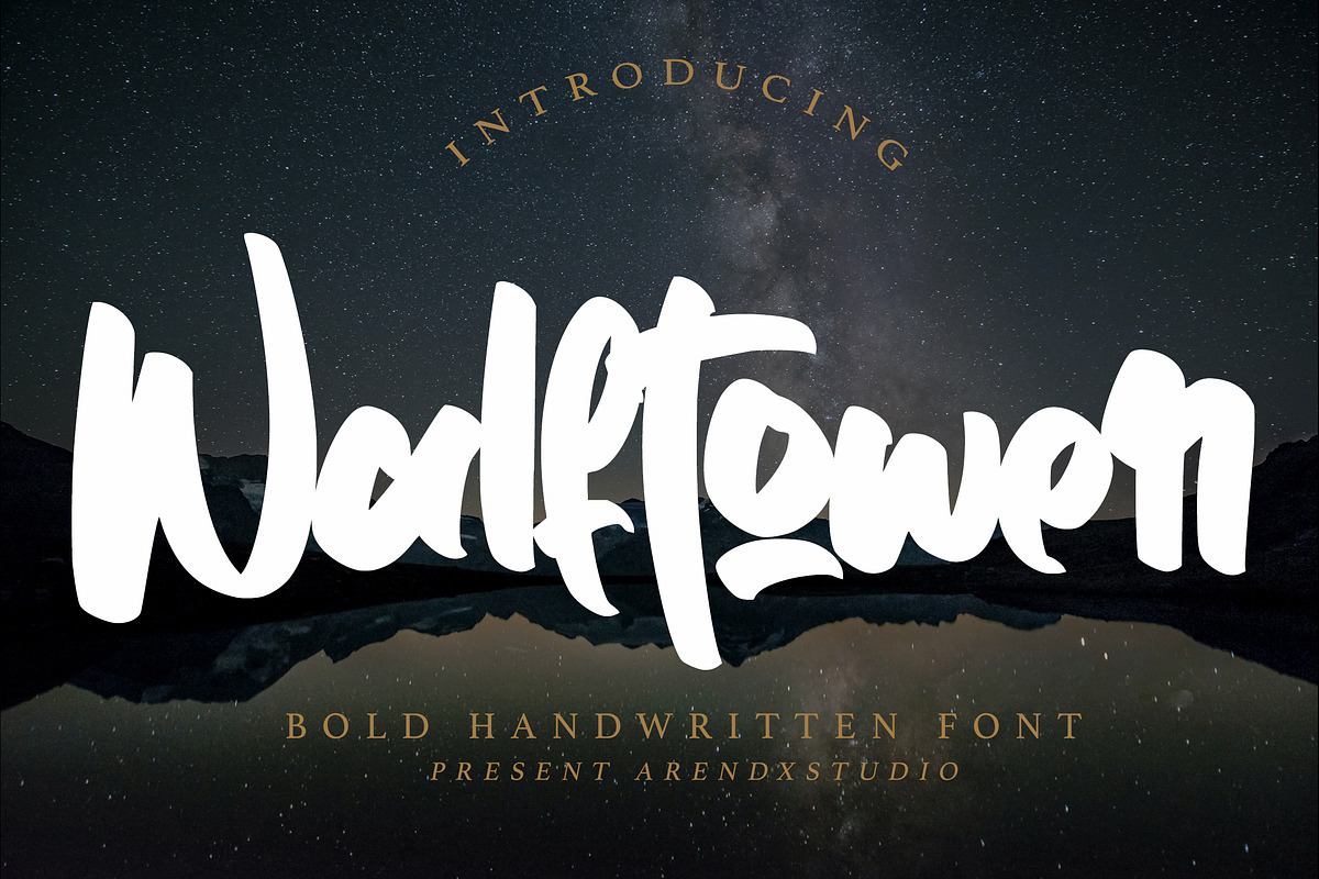 Walftower - Bold Handwritten Font, a Script Font by Arendxstudio (Photo 1 of 9)